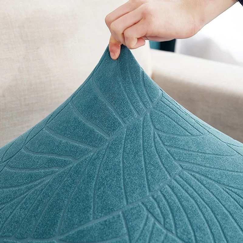 Housse de coussin de canapé déperlante - texture feuille d'hibiscus
