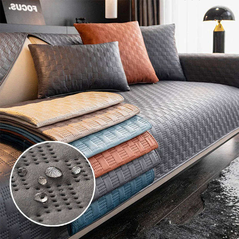 Housse de canapé antidérapante imperméable en simili cuir