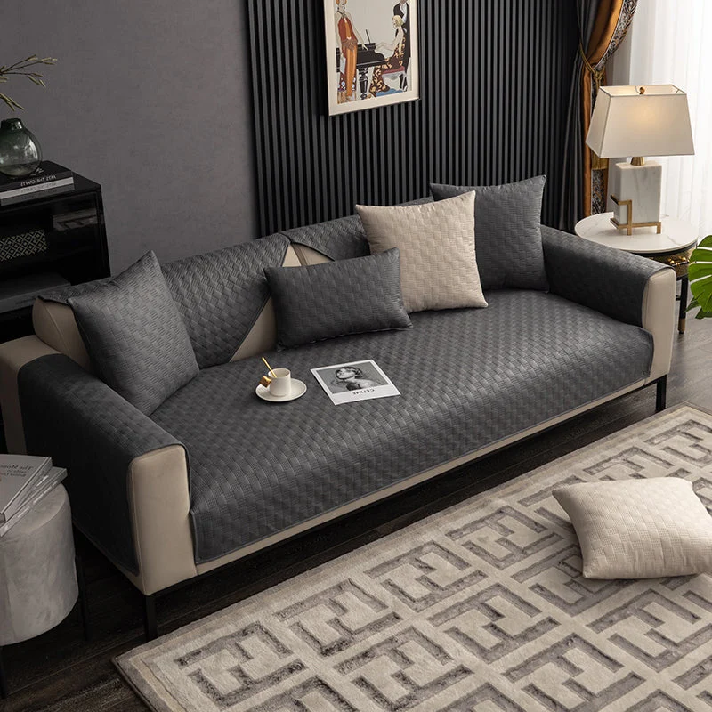 Housse de canapé antidérapante imperméable en simili cuir