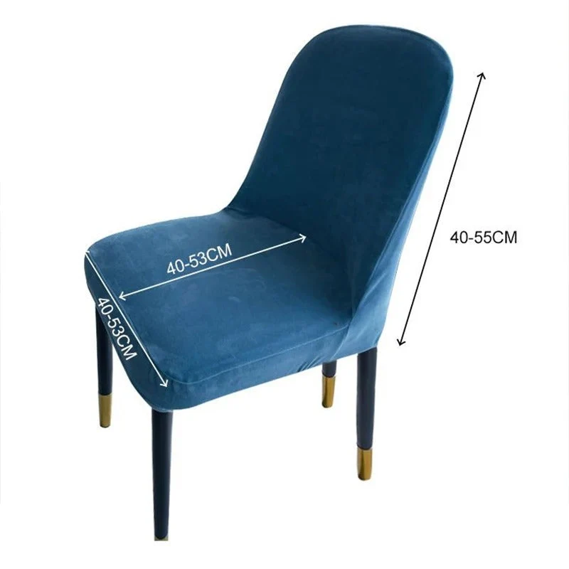 Housse de chaise incurvée extensible - Pur velours