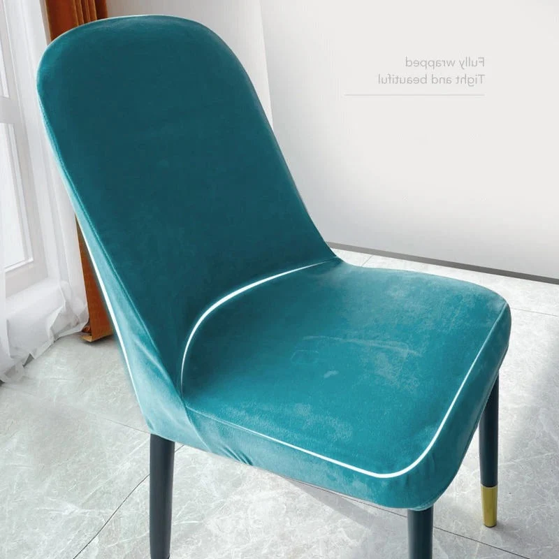 Housse de chaise incurvée extensible - Pur velours