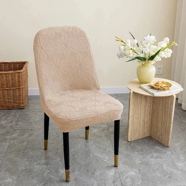 Housses de chaises incurvées extensibles en jacquard renforcé