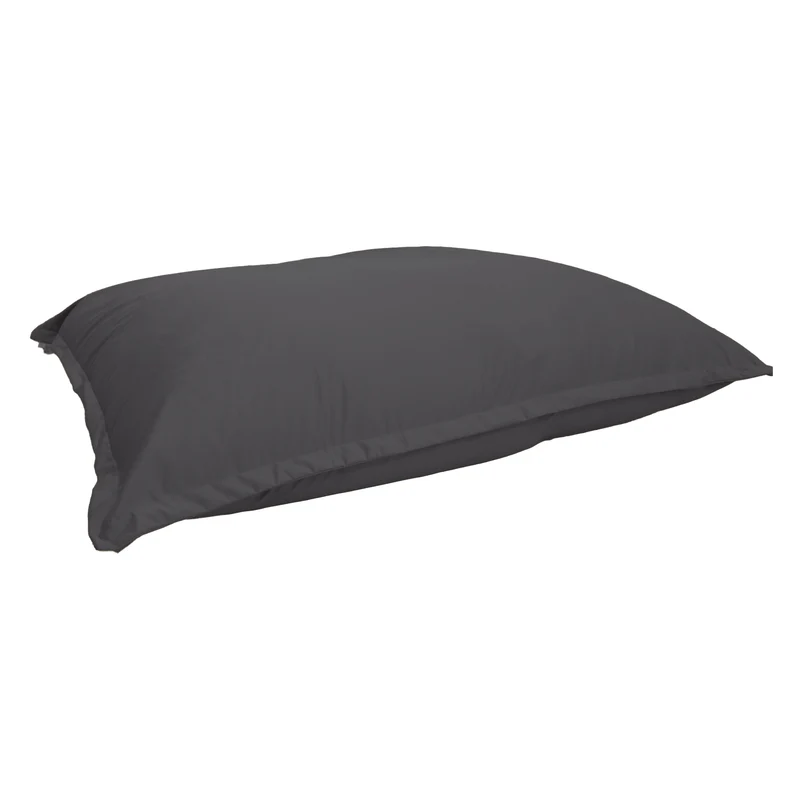 Pouf Géant XXL 190x155 Gris Foncé - Velours & Mousse (Canapé de Sol Prestige)
