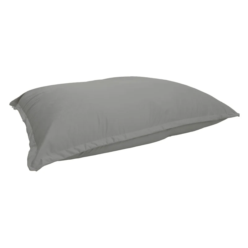 Pouf Géant XXL 190x155 Gris Clair - Velours & Mousse (Canapé de Sol Prestige)