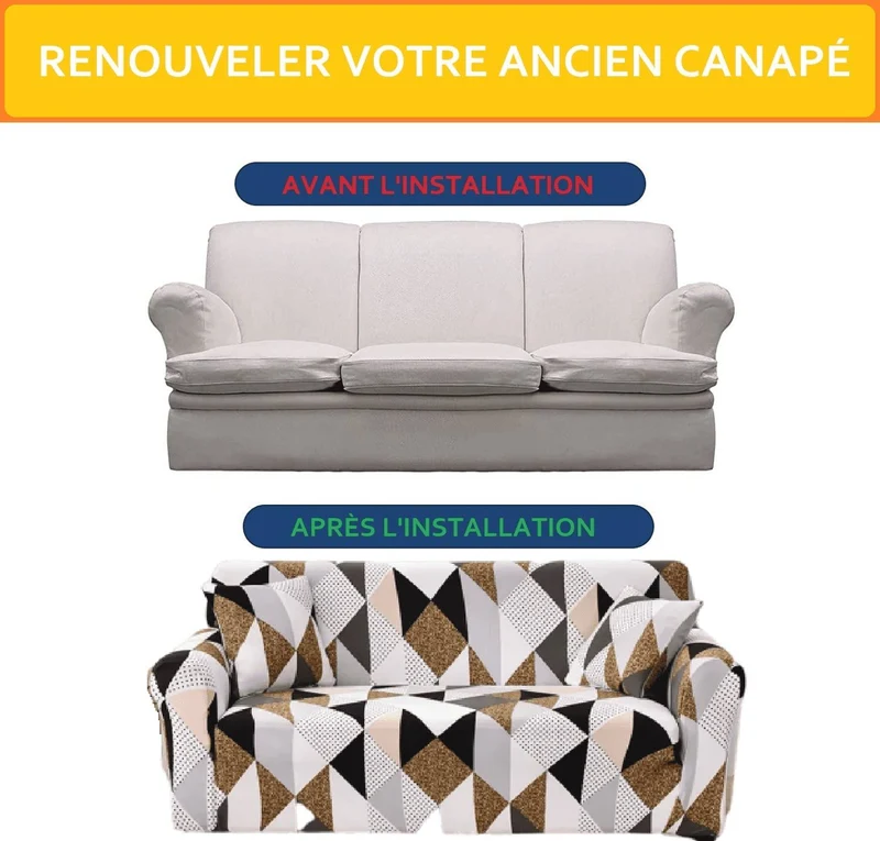 Housse de Canapé d'Angle - Coffe
