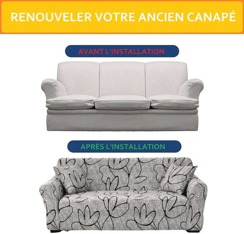Housse de Canapé d'Angle - Métal