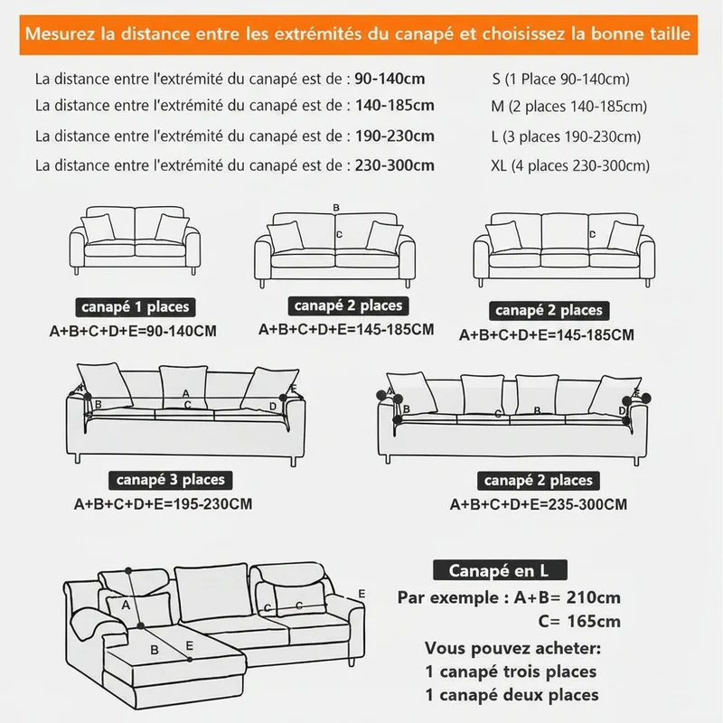 Housse de Canapé d'Angle Extensible | Protection Élégante et Moderne