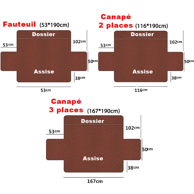 housses pour fauteuil et canapé relax électrique matelassée velours flanelle