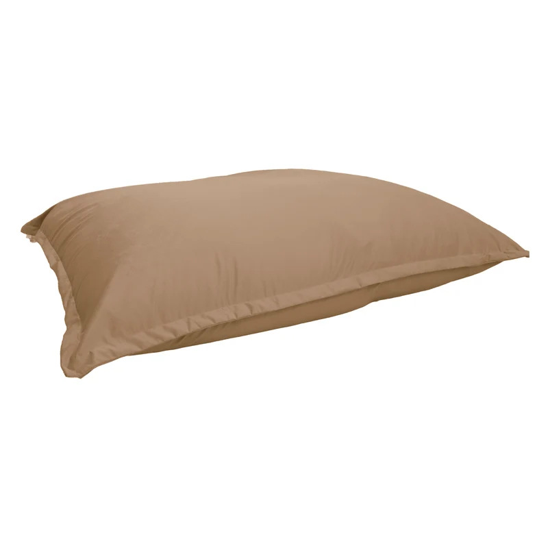 Pouf Géant XXL 190x155 Beige - Velours & Mousse (Canapé de Sol Prestige)