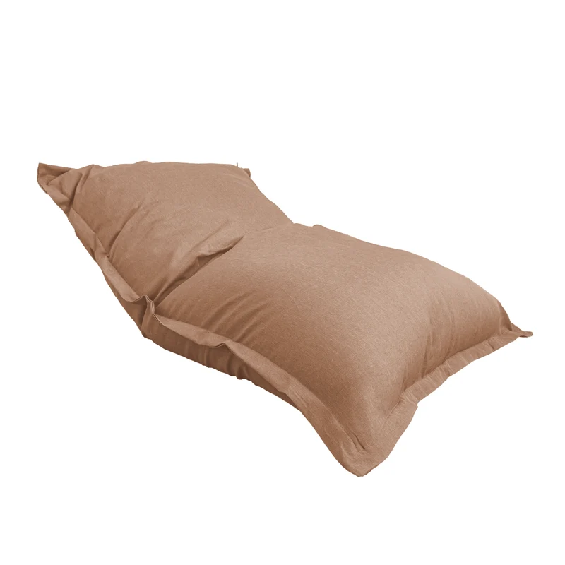 Pouf Géant XXL 190x155 Marron - Effet Lin & Mousse (Canapé de Sol Design)
