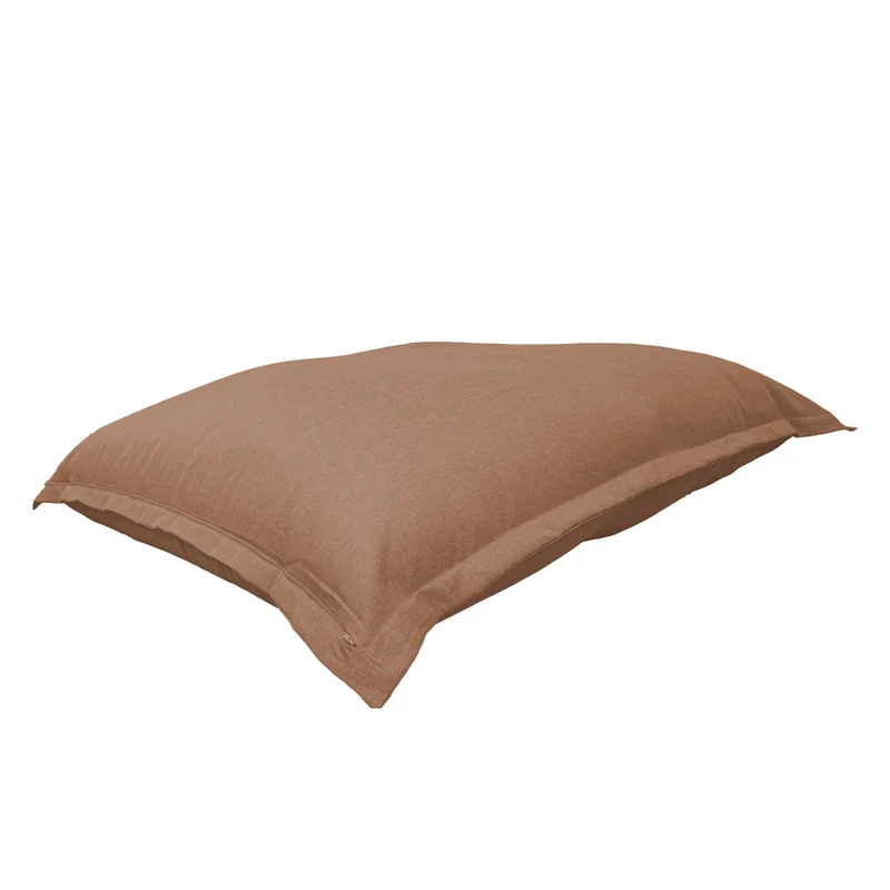 Pouf Géant XXL 190x155 Marron - Effet Lin & Mousse (Canapé de Sol Design)