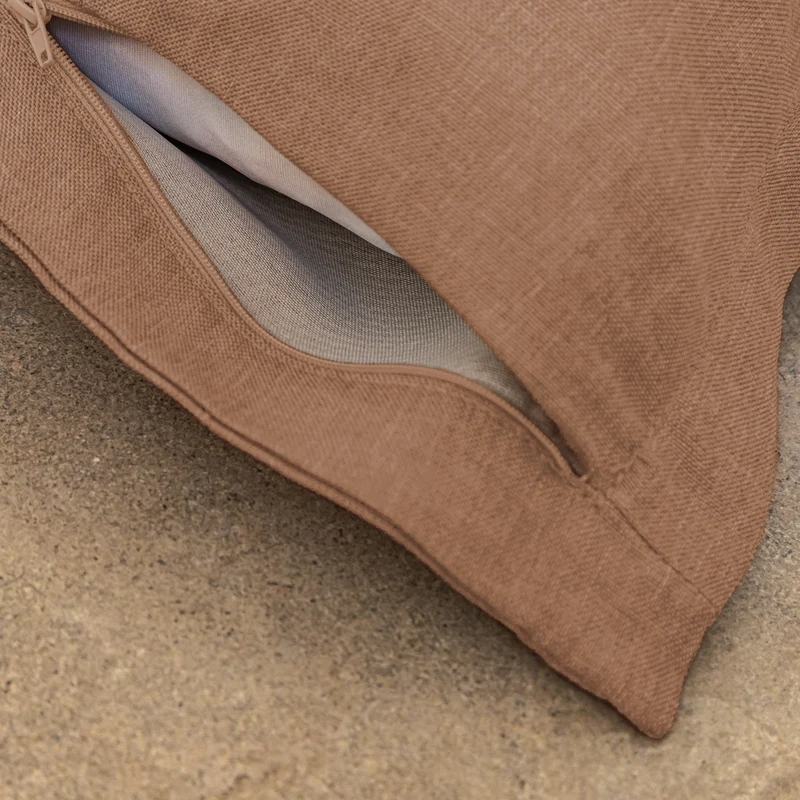 Pouf Géant XXL 190x155 Marron - Effet Lin & Mousse (Canapé de Sol Design)