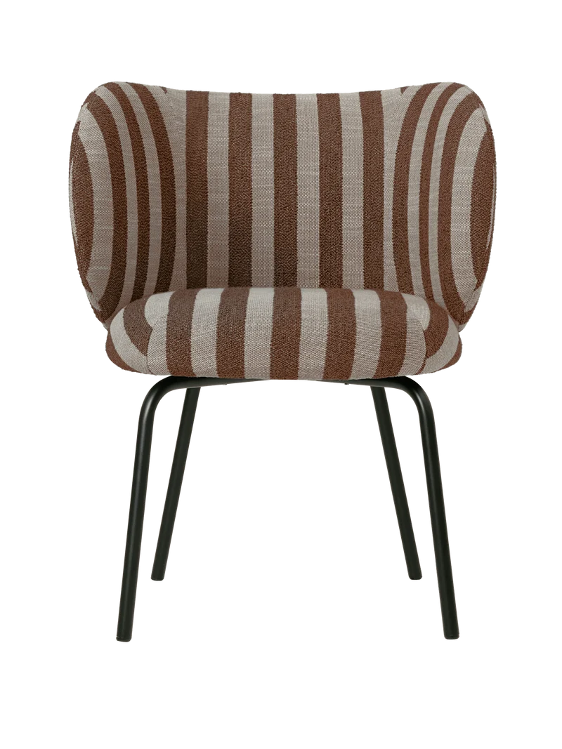Rico Dining Chair - Black - Louisiana - Sand/Chocolate
