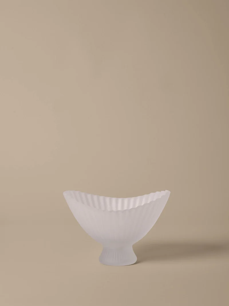 Fountain Glass Bowl - Large - Frosted