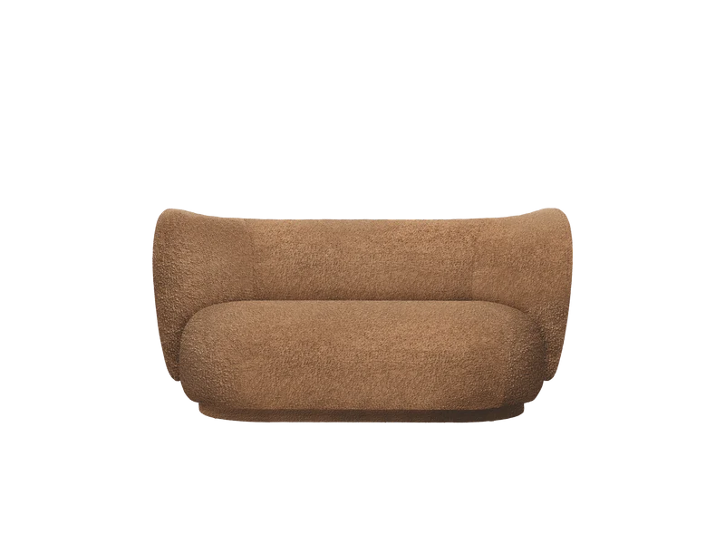Rico Sofa 2-seater - Raw Bouclé - Tan