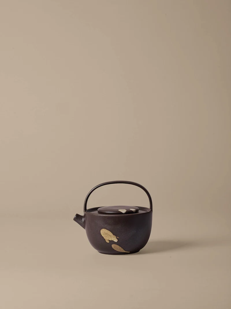 Koyo Teapot - Dark Brown/Buff
