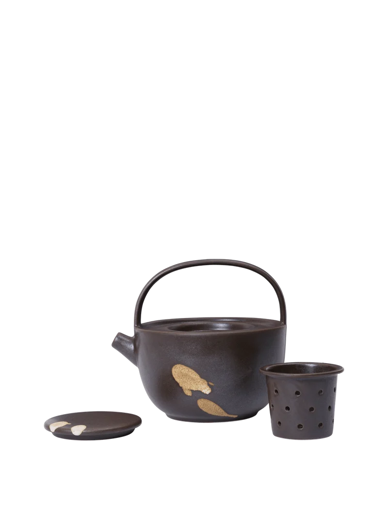 Koyo Teapot - Dark Brown/Buff