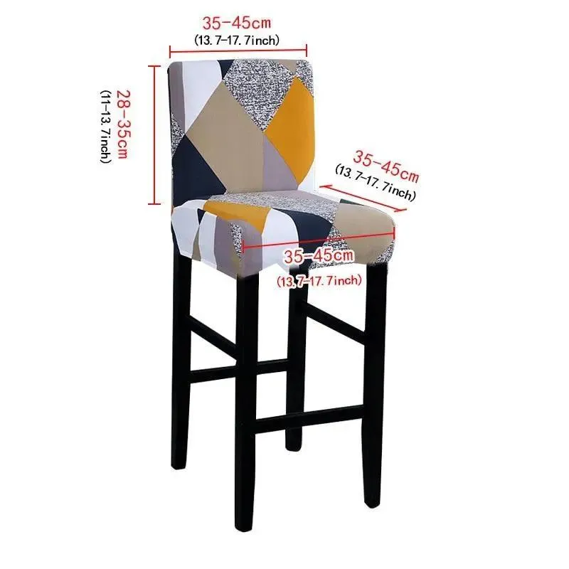 Housse de Chaise de Bar en Velours Extensible