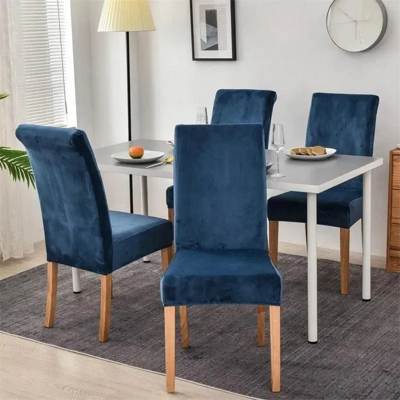 Housse de Chaise en Velours Extensible