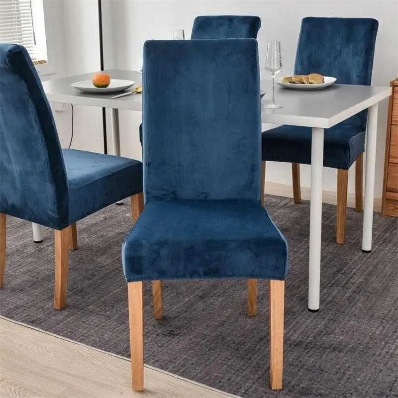 Housse de Chaise en Velours Extensible