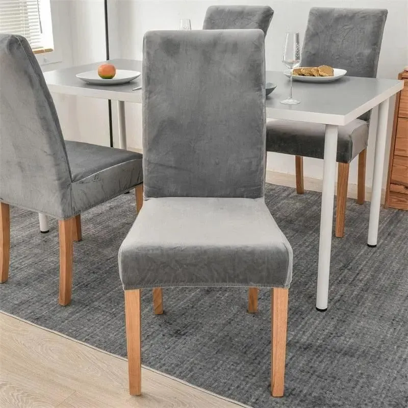 Housse de Chaise en Velours Extensible