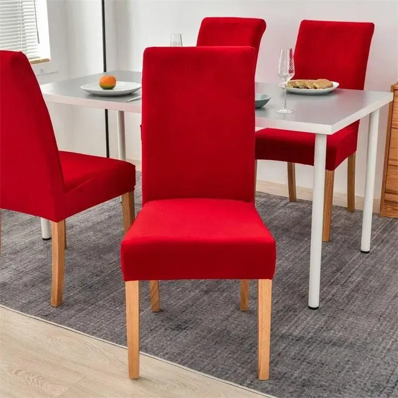 Housse de Chaise en Velours Extensible