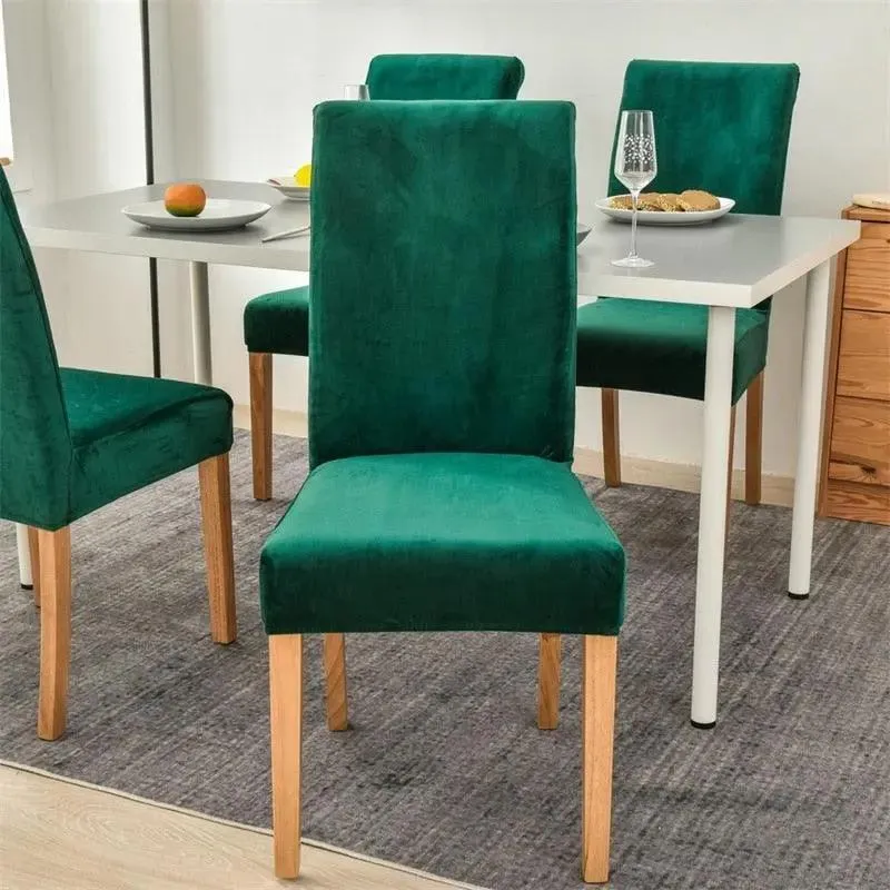 Housse de Chaise en Velours Extensible