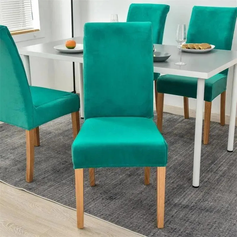 Housse de Chaise en Velours Extensible