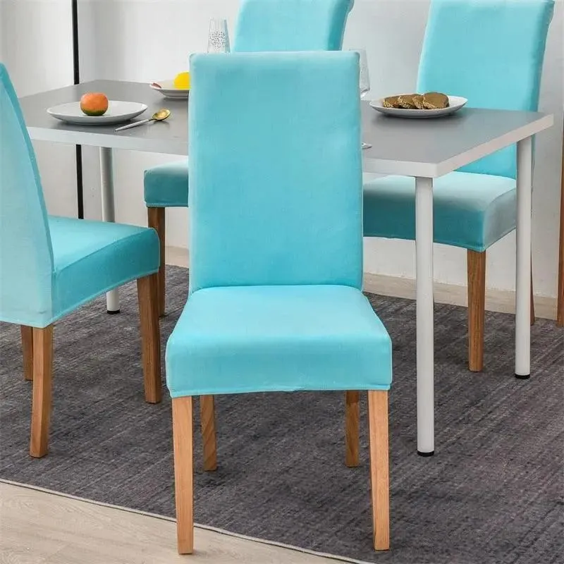 Housse de Chaise en Velours Extensible