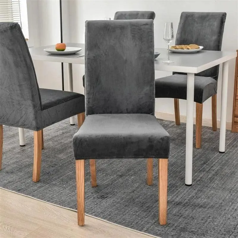 Housse de Chaise en Velours Extensible