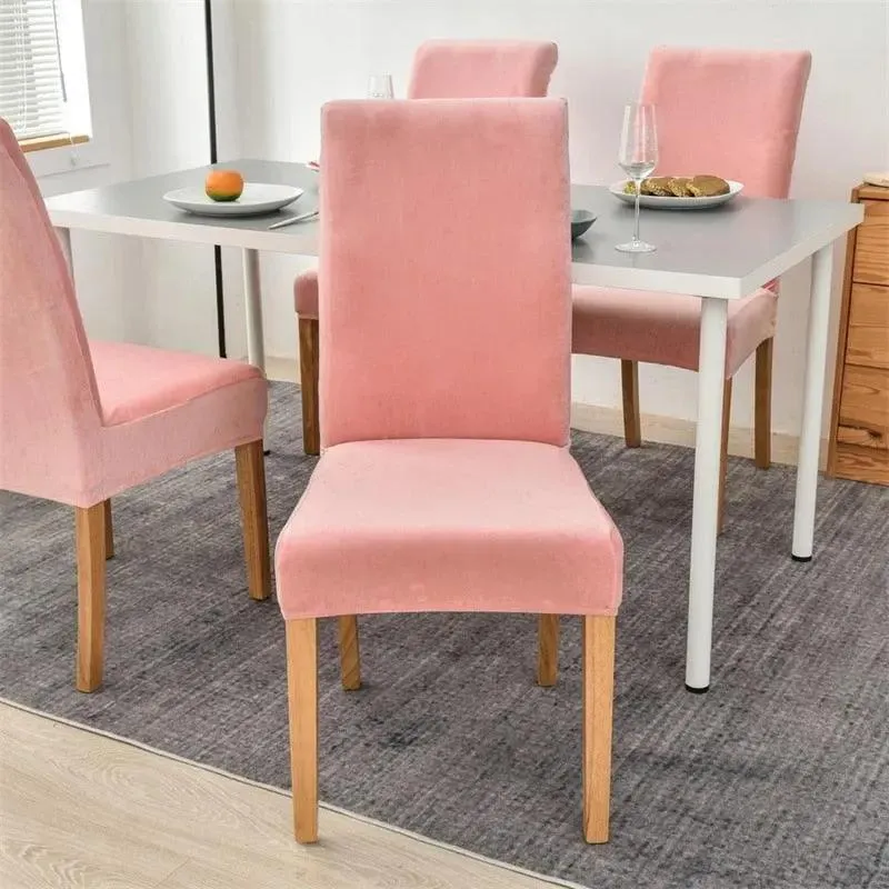 Housse de Chaise en Velours Extensible