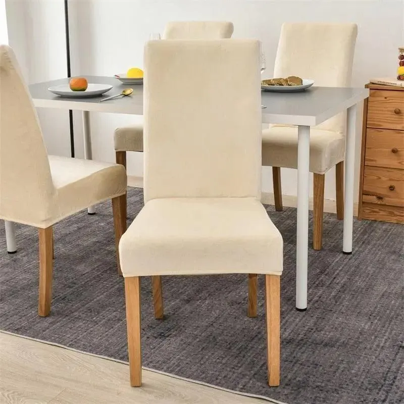 Housse de Chaise en Velours Extensible