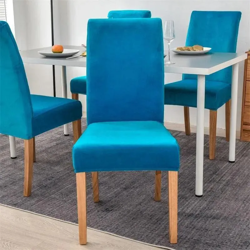 Housse de Chaise en Velours Extensible