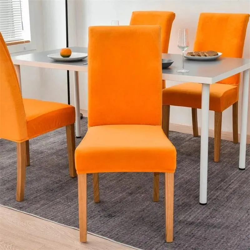 Housse de Chaise en Velours Extensible