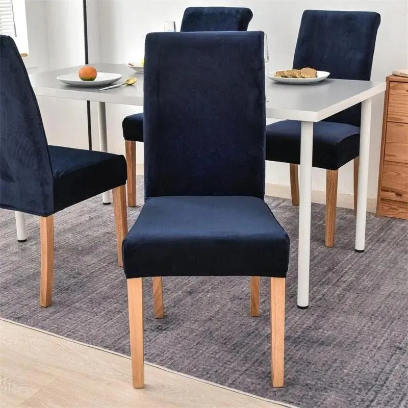 Housse de Chaise en Velours Extensible