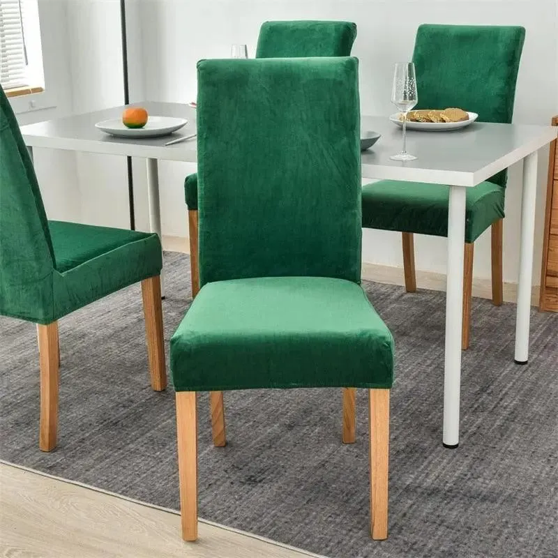 Housse de Chaise en Velours Extensible