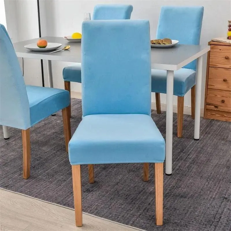 Housse de Chaise en Velours Extensible