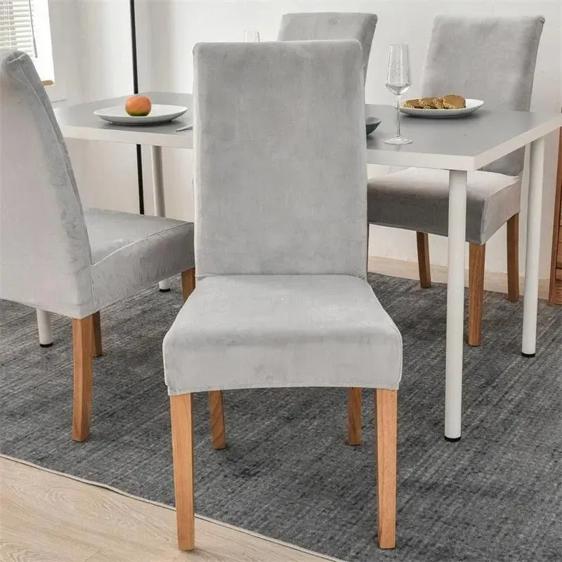 Housse de Chaise en Velours Extensible