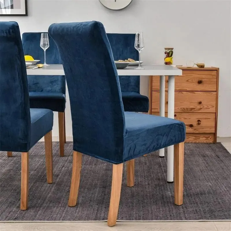 Housse de Chaise en Velours Extensible