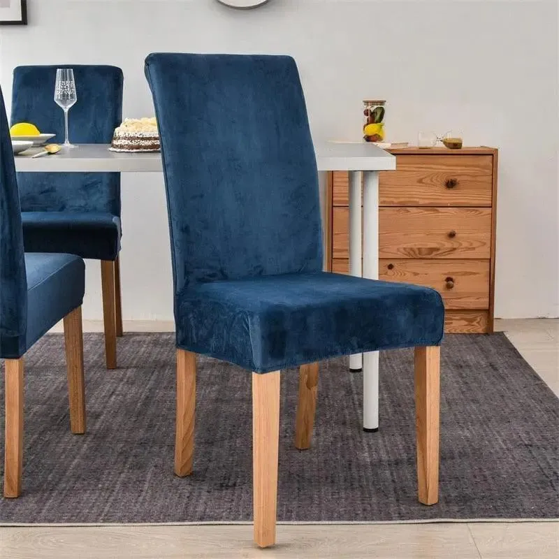 Housse de Chaise en Velours Extensible