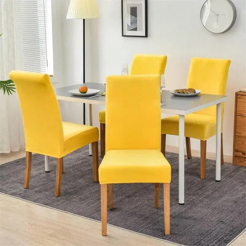 Housse de Chaise en Velours Extensible