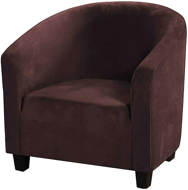 Housse de Fauteuil Universelle en Velours - Marron