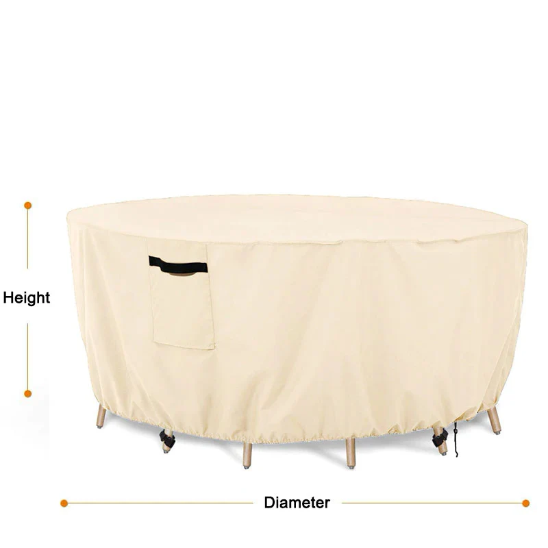 Housse de Table de Jardin Beige