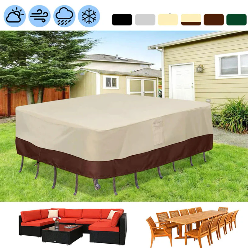 Housse De Salon De Jardin Marron et Beige