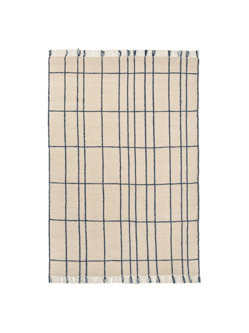Sen Rug - Parchment/Indigo