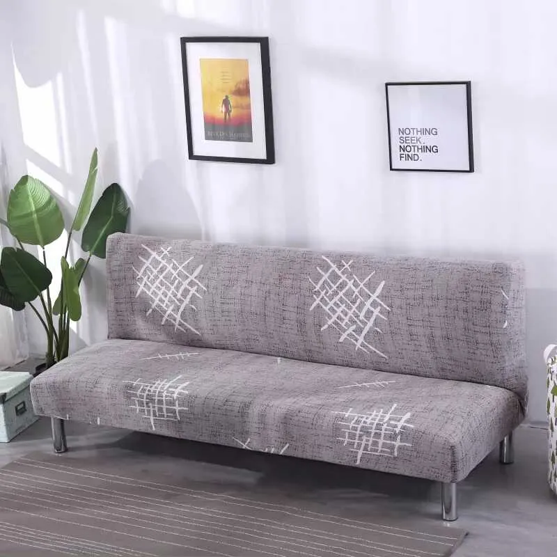 Housse de Clic Clac Moderne et Elégante - Tissu Extensible Gris à Motifs Blancs