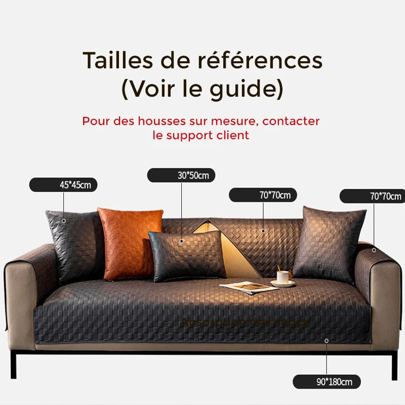 Housses de canapé anti griffes de chat - touche dentelle