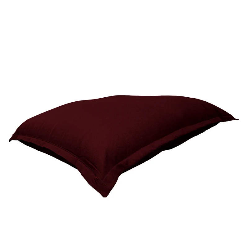 Pouf Géant XXL 190x155 Prune - Effet Lin & Mousse (Canapé de Sol Design)