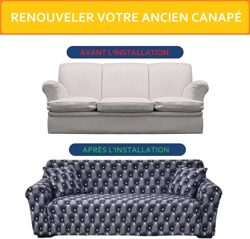 Housse de Canapé avec Accoudoir - Kaki