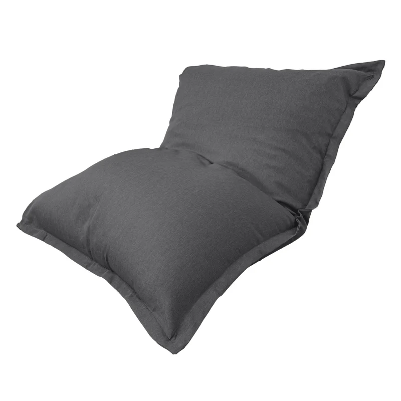 Pouf Géant XXL 190x155 Gris Chiné - Effet Lin & Mousse (Canapé de Sol Design)